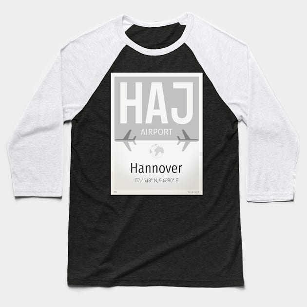 HAJ Hannover airport Baseball T-Shirt by Woohoo